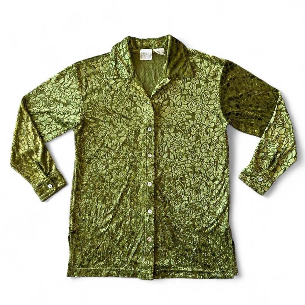 Moda International Green Button Down Shirt